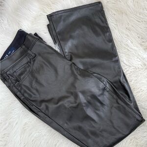 Gap Faux Leather Black Baby Boot Pants Sz 8/29S